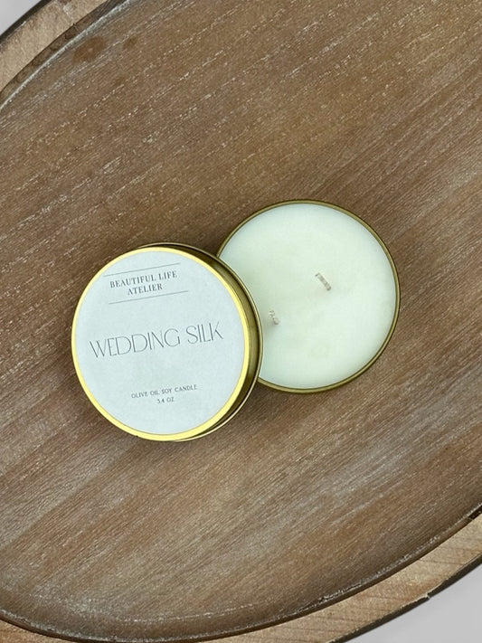 4 OZ GOLD CANDLE TIN