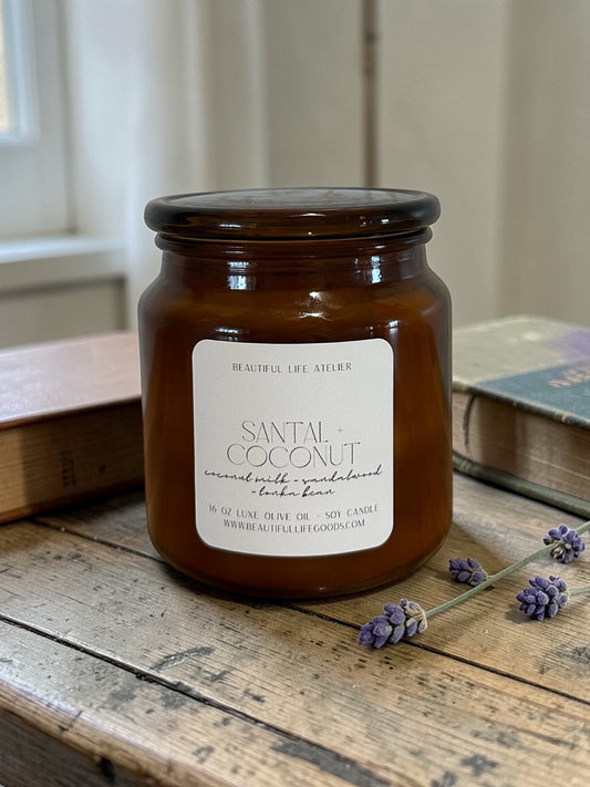 Santal + Coconut Luxe Candle